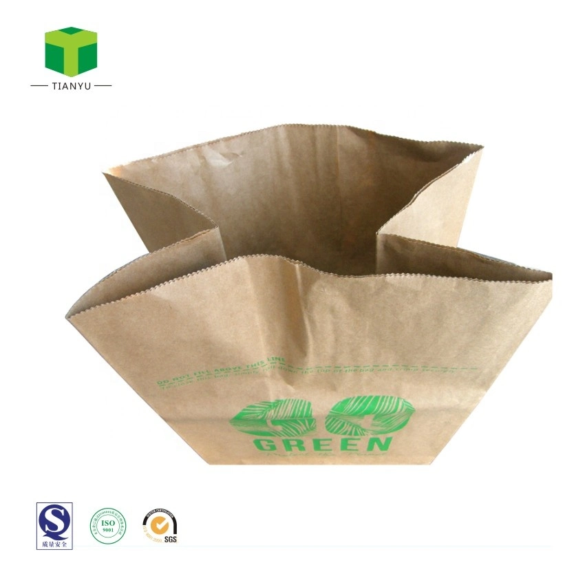 Eco Friendly Pinch Bottom Paper Bags Polypropylene Kraft Paper Bags High Tensile Strength Kitchen Refuse Bag