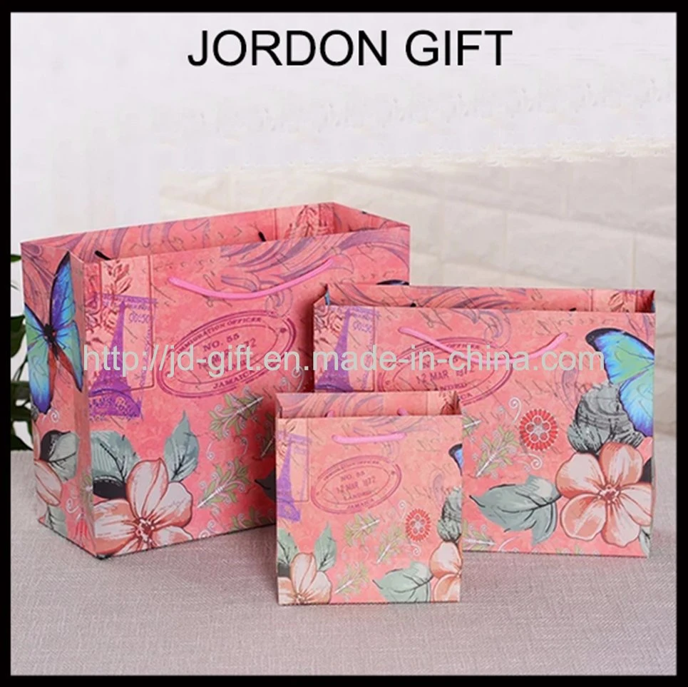 Color Kraft Paper Gift Bag with Twisted Handle