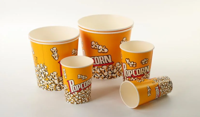 Food Grade Paper Cup Custom Printed Paper Popcorn Cup Tub Container with Good Price