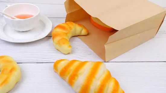 Customized Food Packing Pinch Bottom Greasepfoof Paper Bag
