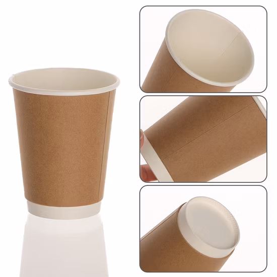 Café imprimé personnalisé jetable de 8 oz buvant une tasse de papier à paroi unique avec couvercle