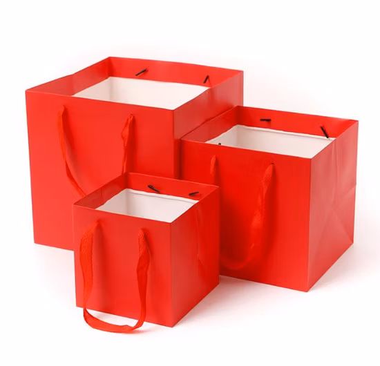 Bijoux imprimés personnalisés Sac cadeau en papier cadeau Sac en papier cadeau de luxe avec logo bronzant