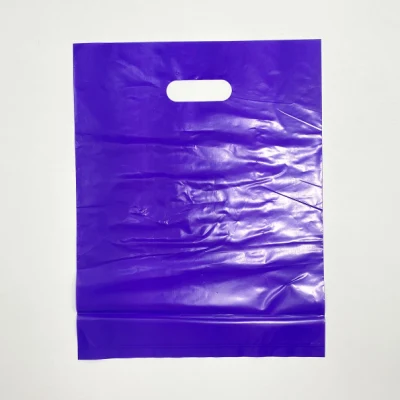 200 sacs de marchandise au détail en plastique brillant extra épais rose et violet 1,5 mil, 22,9 x 30,5 cm avec poignées découpées, sans gousset